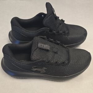 Under Armour Jet Black Mesh Sneakers